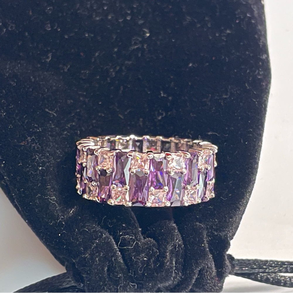 Pink and purple infinity ring - Picture 7 of 7